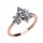 Ékszerpalota eljegyzési gyűrű 0.9ct G/VS1 gyémánttal BRK696 rozé arany
