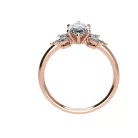 Ékszerpalota eljegyzési gyűrű 0.9ct G/VS1 gyémánttal BRK696 rozé arany