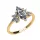 Ékszerpalota eljegyzési gyűrű 0.9ct G/VS1 gyémánttal BRK696 sárga arany