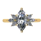 Ékszerpalota eljegyzési gyűrű 0.9ct G/VS1 gyémánttal BRK696 sárga arany