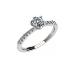 Ékszerpalota eljegyzési gyűrű 0.6ct gyémánttal BRK697 fehér arany