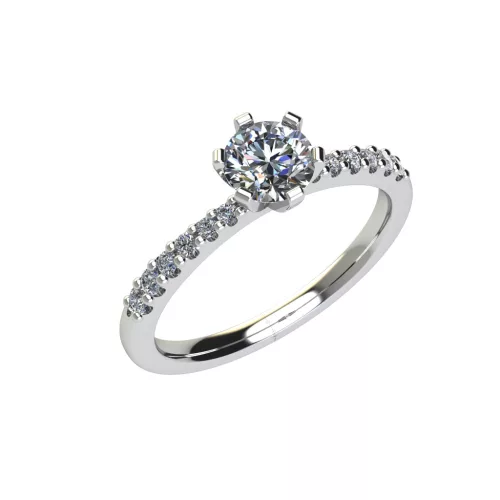Ékszerpalota eljegyzési gyűrű 0.6ct gyémánttal BRK697 fehér arany