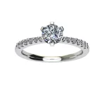 Ékszerpalota eljegyzési gyűrű 0.6ct gyémánttal BRK697 fehér arany