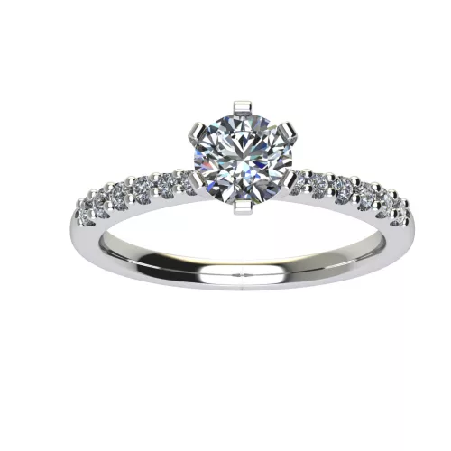 Ékszerpalota eljegyzési gyűrű 0.6ct gyémánttal BRK697 fehér arany