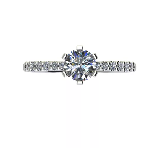 Ékszerpalota eljegyzési gyűrű 0.6ct gyémánttal BRK697 fehér arany