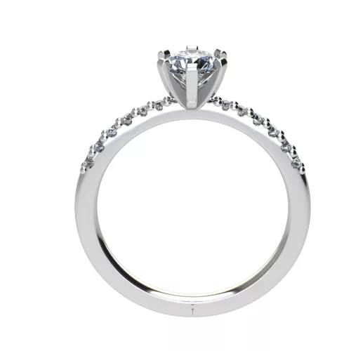 Ékszerpalota eljegyzési gyűrű 0.6ct gyémánttal BRK697 fehér arany
