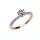 Ékszerpalota eljegyzési gyűrű 0.6ct G/VS1 gyémánttal BRK697 rozé arany