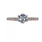 Ékszerpalota eljegyzési gyűrű 0.6ct G/VS1 gyémánttal BRK697 rozé arany