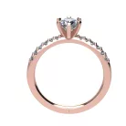 Ékszerpalota eljegyzési gyűrű 0.6ct G/VS1 gyémánttal BRK697 rozé arany