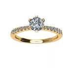 Ékszerpalota eljegyzési gyűrű 0.6ct G/VS1 gyémánttal BRK697 sárga arany