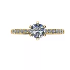 Ékszerpalota eljegyzési gyűrű 0.6ct G/VS1 gyémánttal BRK697 sárga arany