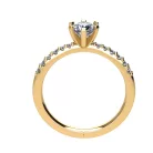 Ékszerpalota eljegyzési gyűrű 0.6ct G/VS1 gyémánttal BRK697 sárga arany