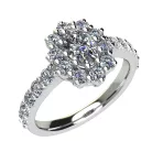 Ékszerpalota eljegyzési gyűrű 0.4ct G/VS1 gyémánttal BRK704 fehér arany