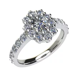   Ékszerpalota eljegyzési gyűrű 0.4ct gyémánttal BRK704 fehér arany