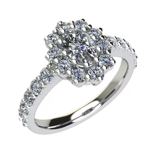 Ékszerpalota eljegyzési gyűrű 0.4ct G/VS1 gyémánttal BRK704 fehér arany