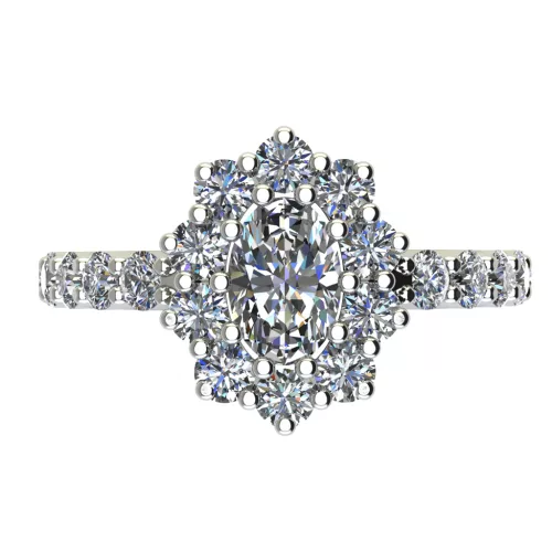 Ékszerpalota eljegyzési gyűrű 0.4ct G/VS1 gyémánttal BRK704 fehér arany
