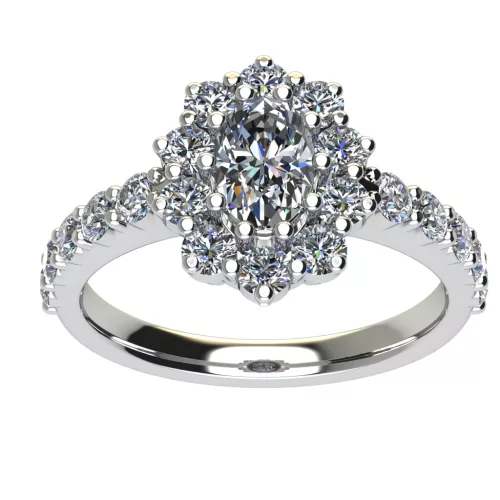 Ékszerpalota eljegyzési gyűrű 0.4ct G/VS1 gyémánttal BRK704 fehér arany