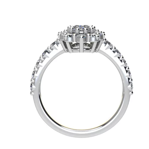 Ékszerpalota eljegyzési gyűrű 0.4ct G/VS1 gyémánttal BRK704 fehér arany
