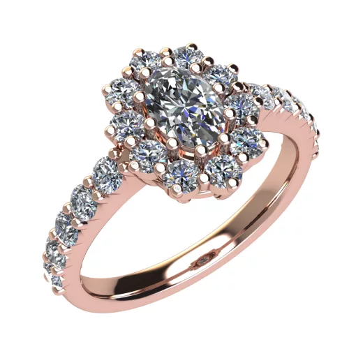Ékszerpalota eljegyzési gyűrű 0.4ct G/VS1 gyémánttal BRK704 rozé arany