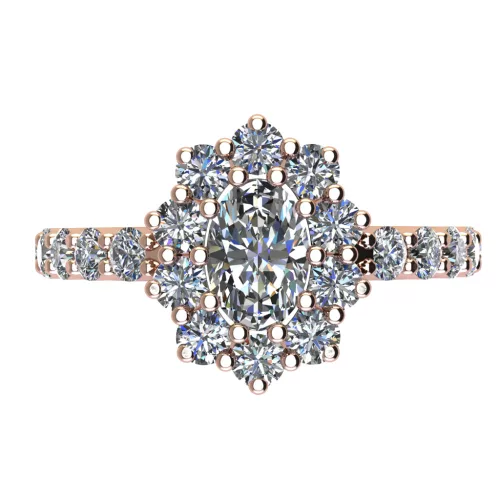 Ékszerpalota eljegyzési gyűrű 0.4ct G/VS1 gyémánttal BRK704 rozé arany