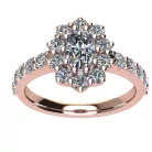 Ékszerpalota eljegyzési gyűrű 0.4ct G/VS1 gyémánttal BRK704 rozé arany