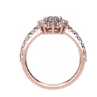Ékszerpalota eljegyzési gyűrű 0.4ct G/VS1 gyémánttal BRK704 rozé arany