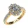 Ékszerpalota eljegyzési gyűrű 0.4ct G/VS1 gyémánttal BRK704 sárga arany