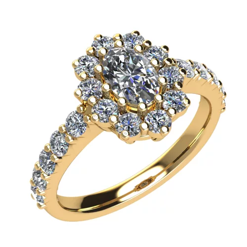 Ékszerpalota eljegyzési gyűrű 0.4ct G/VS1 gyémánttal BRK704 sárga arany