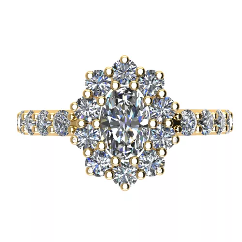 Ékszerpalota eljegyzési gyűrű 0.4ct G/VS1 gyémánttal BRK704 sárga arany