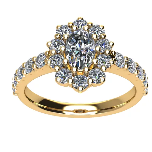 Ékszerpalota eljegyzési gyűrű 0.4ct G/VS1 gyémánttal BRK704 sárga arany