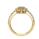 Ékszerpalota eljegyzési gyűrű 0.4ct G/VS1 gyémánttal BRK704 sárga arany