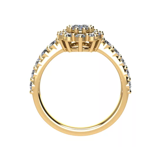 Ékszerpalota eljegyzési gyűrű 0.4ct G/VS1 gyémánttal BRK704 sárga arany