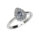 Ékszerpalota eljegyzési gyűrű 0.5ct G/VS1 gyémánttal BRK706 fehér arany