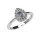 Ékszerpalota eljegyzési gyűrű 0.5ct G/VS1 gyémánttal BRK706 fehér arany