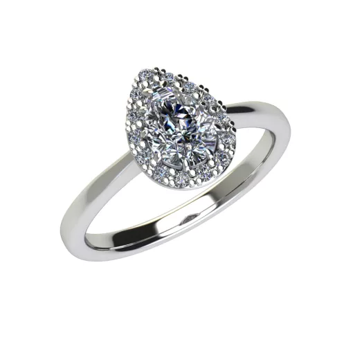 Ékszerpalota eljegyzési gyűrű 0.5ct G/VS1 gyémánttal BRK706 fehér arany