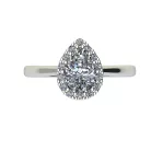 Ékszerpalota eljegyzési gyűrű 0.5ct G/VS1 gyémánttal BRK706 fehér arany