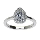 Ékszerpalota eljegyzési gyűrű 0.5ct G/VS1 gyémánttal BRK706 fehér arany