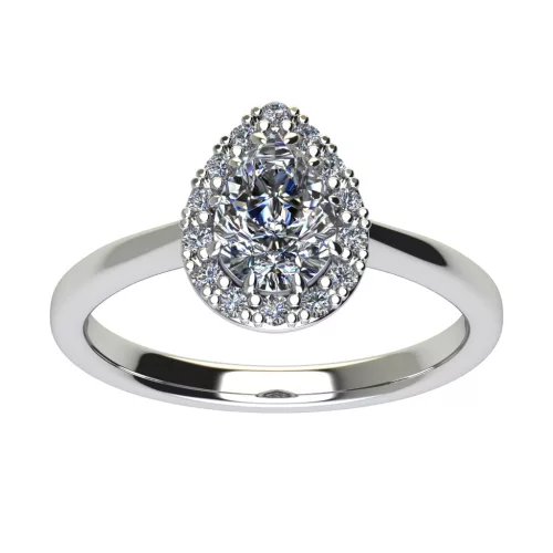 Ékszerpalota eljegyzési gyűrű 0.5ct G/VS1 gyémánttal BRK706 fehér arany