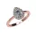 Ékszerpalota eljegyzési gyűrű 0.5ct G/VS1 gyémánttal BRK706 rozé arany