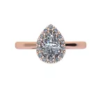 Ékszerpalota eljegyzési gyűrű 0.5ct G/VS1 gyémánttal BRK706 rozé arany