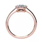 Ékszerpalota eljegyzési gyűrű 0.5ct G/VS1 gyémánttal BRK706 rozé arany