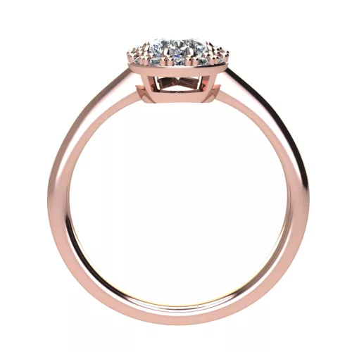 Ékszerpalota eljegyzési gyűrű 0.5ct G/VS1 gyémánttal BRK706 rozé arany