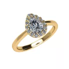 Ékszerpalota eljegyzési gyűrű 0.5ct G/VS1 gyémánttal BRK706 sárga arany