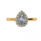 Ékszerpalota eljegyzési gyűrű 0.5ct G/VS1 gyémánttal BRK706 sárga arany