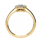 Ékszerpalota eljegyzési gyűrű 0.5ct G/VS1 gyémánttal BRK706 sárga arany