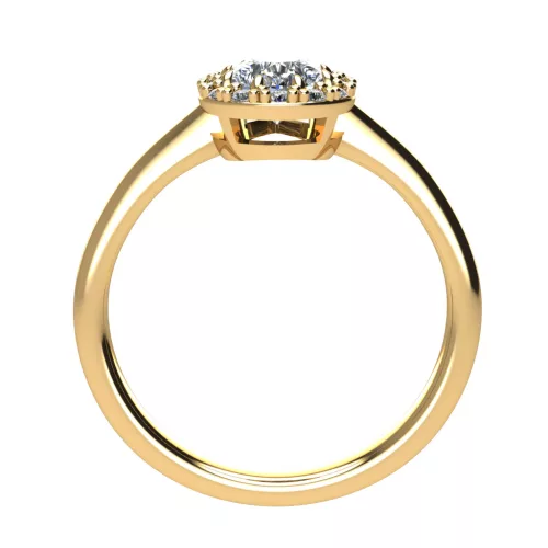 Ékszerpalota eljegyzési gyűrű 0.5ct G/VS1 gyémánttal BRK706 sárga arany