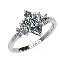   Ékszerpalota eljegyzési gyűrű 0.9ct gyémánttal BRK707 fehér arany