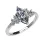 Ékszerpalota eljegyzési gyűrű 0.9ct G/VS1 gyémánttal BRK707 fehér arany