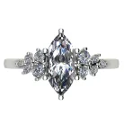 Ékszerpalota eljegyzési gyűrű 0.9ct G/VS1 gyémánttal BRK707 fehér arany