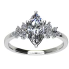 Ékszerpalota eljegyzési gyűrű 0.9ct G/VS1 gyémánttal BRK707 fehér arany